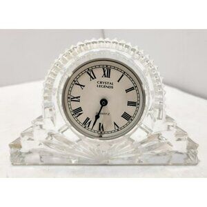 Vtg Crystal Legends by Godinger Quartz Clock 24% Lead Crystal Parts Only As Is